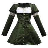 Déguisement Robe Verte Gothique Médiévale Costume pour Halloween