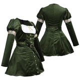 Déguisement Robe Verte Gothique Médiévale Costume pour Halloween