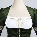 Déguisement Robe Verte Gothique Médiévale Costume pour Halloween