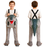 Déguisement Salopette Tyrannosaure Rex Grise Enfant pour Halloween