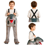 Déguisement Salopette Tyrannosaure Rex Grise Enfant pour Halloween