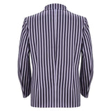 Déguisement Veste de Costume à Rayures Noires et Grises Homme