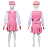 Enfant Wicked: For Good(2025) Glinda Tenue Rose et Blanche Cosplay Costume