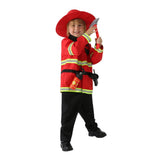 Déguisement Enfant Pompier+Chauffeur de Camion Costume Rouge