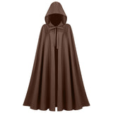 Déguisement Adulte Sorcier/Moine Cape à Capuche Costume Médiéval pour Halloween Carnaval