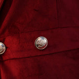 Déguisement Femme Veste Trench en Velours Rouge/Bleu/Noir Costume Vintage Médiéval