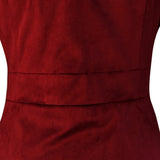 Déguisement Femme Veste Trench en Velours Rouge/Bleu/Noir Costume Vintage Médiéval