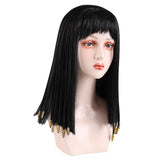 Perruque Cléopâtre Perruque Noire pour Robe de Bal Femme