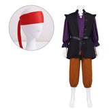 Déguisement Ensemble Gilet Rétro de Chevalier Médiéval Européen Violet Homme