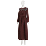 Déguisement Robe de Soubrette Champêtre Marron Prairie Femme