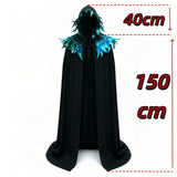 Déguisement Cape Gothique Punk Bleue et Noire Homme pour Halloween