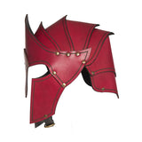 Accessoire Casque en Cuir Médiéval Renaissance Rouge Femme pour Halloween