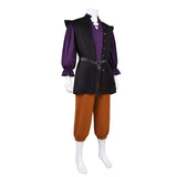 Déguisement Ensemble Gilet Rétro de Chevalier Médiéval Européen Violet Homme