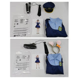 Déguisement Enfant Zootopia Judy/Nick Police Robe/Uniforme Bleue Costume d'Halloween