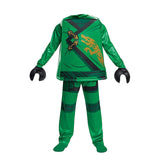 Déguisement Enfant Ninja Tenue Verte/Rouge Costume pour Halloween Carnaval