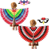  Thanksgiving Turkey Decoration Wings Cloak Cosplay Costume Outfits Halloween Carnival Suit  