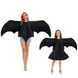 Déguisement Adulte & Enfant Bat Chauve-souris Ailes Costume Noir pour Halloween Carnaval