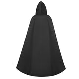 Déguisement Adulte Cape à Capuche avec Dentelle Costume Noir/Vert pour Halloween