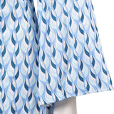 Déguisement Femme 1970s Robe Jacquard Bleue/Violette Hippe Costume pour Halloween Carnaval