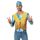 Adult 70s Hippie Cosplay Costume Retro Disco Fancy Dress Outfits Halloween Carnaval Suit