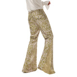 Déguisement 1970s Rétro Vintage Disco Pantalon Evasé Danse Jazz Costume