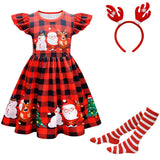 Déguisement Enfant Robe de Noël de l'Elk Rouge Costume