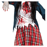 Déguisement Zombie Uniforme Scolaire de l'Elève Costume Halloween 