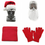 Déguisement Barbe+Sourcils+Chapeau+Echarpe+Gants Costume de Père Noël