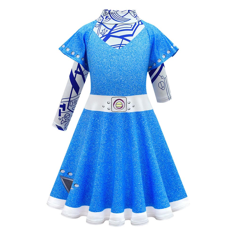 Déguisement Enfant Zombie 3 A-Li  Robe Bleu Clair Cosplay Costume Carnaval Halloween