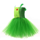 Déguisement Enfant Le Grinch de Noël TuTu Robe+Accessoires Costume d'Halloween