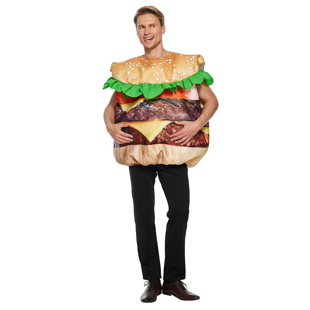 Déguisement Adulte Hamburger Drôle Costume Halloween