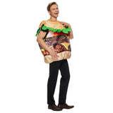 Déguisement Adulte Hamburger Drôle Costume Halloween