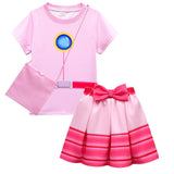 Déguisement Fille Super Mario Bros Peach Ensemble de Jupes Costume