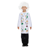 Déguisement Enfant Crazy Scientist Costume+Perruque Costume Halloween