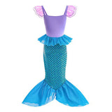 Déguisement The Little Mermaid Ariel Ensemble de Sept Pièces Costume d'Halloween 