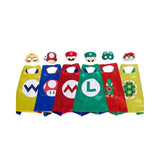 Déguisement Enfant The Super Mario Capes Ensemble de 6 Pièces Halloween