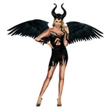 Déguisement Femme Maleficent Combinaison Costume Halloween Carnaval