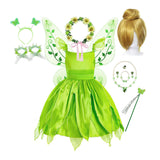 Déguisement Enfant Tiana Robe de Princesse Elfe Costume Halloween