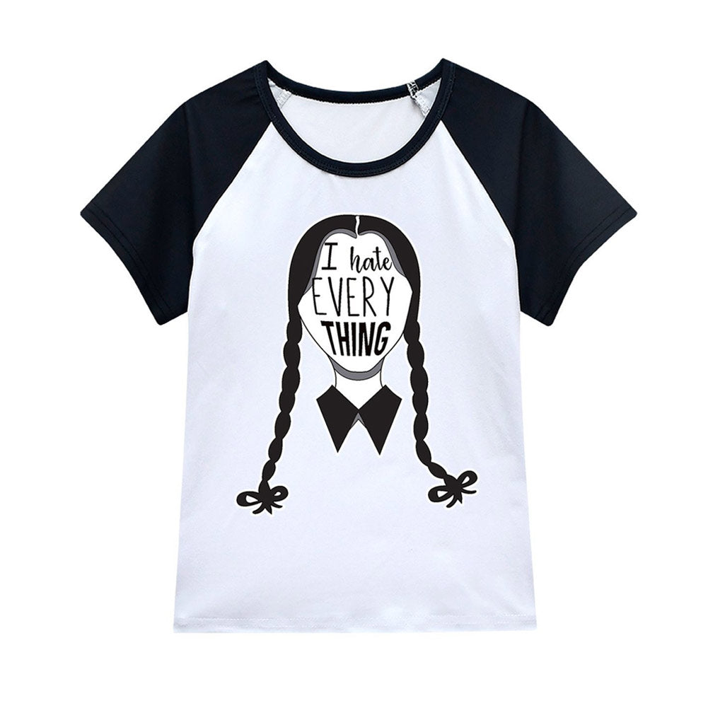 Déguisement Fille Wednesday Addams T-shirt+Short Costume
