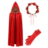 Déguisement Little Red Ensemble de 3 Ponchos à Capuche Costume