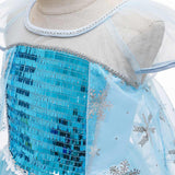 Déguisement Fille Princesse Elsa Robe Costume Halloween Carnaval