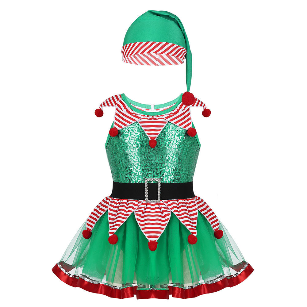 Déguisement Enfant Noël Elfes Cosplay Costume