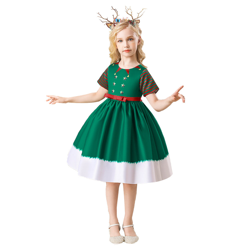 Déguisement Enfant Fille Elf Robe de Noël Ver.3
