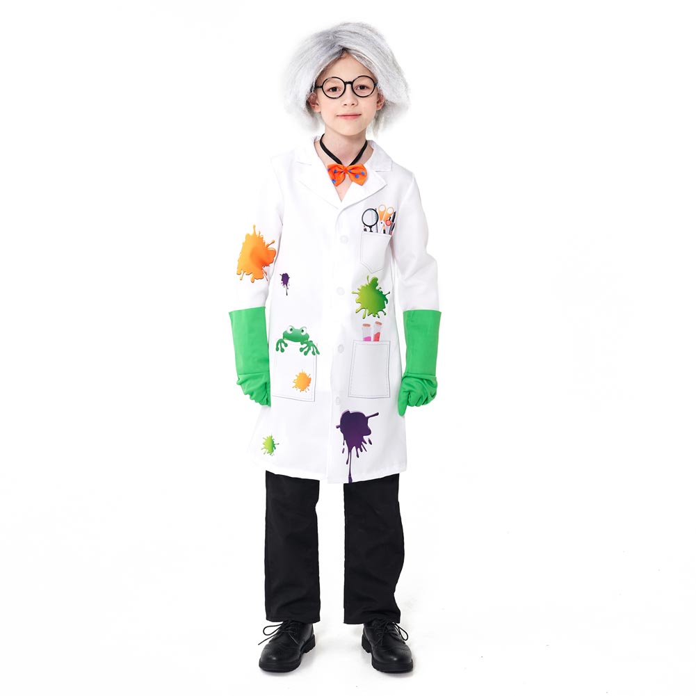 Déguisement Enfant Scientifique Tenue d'Uniforme Costume Halloween