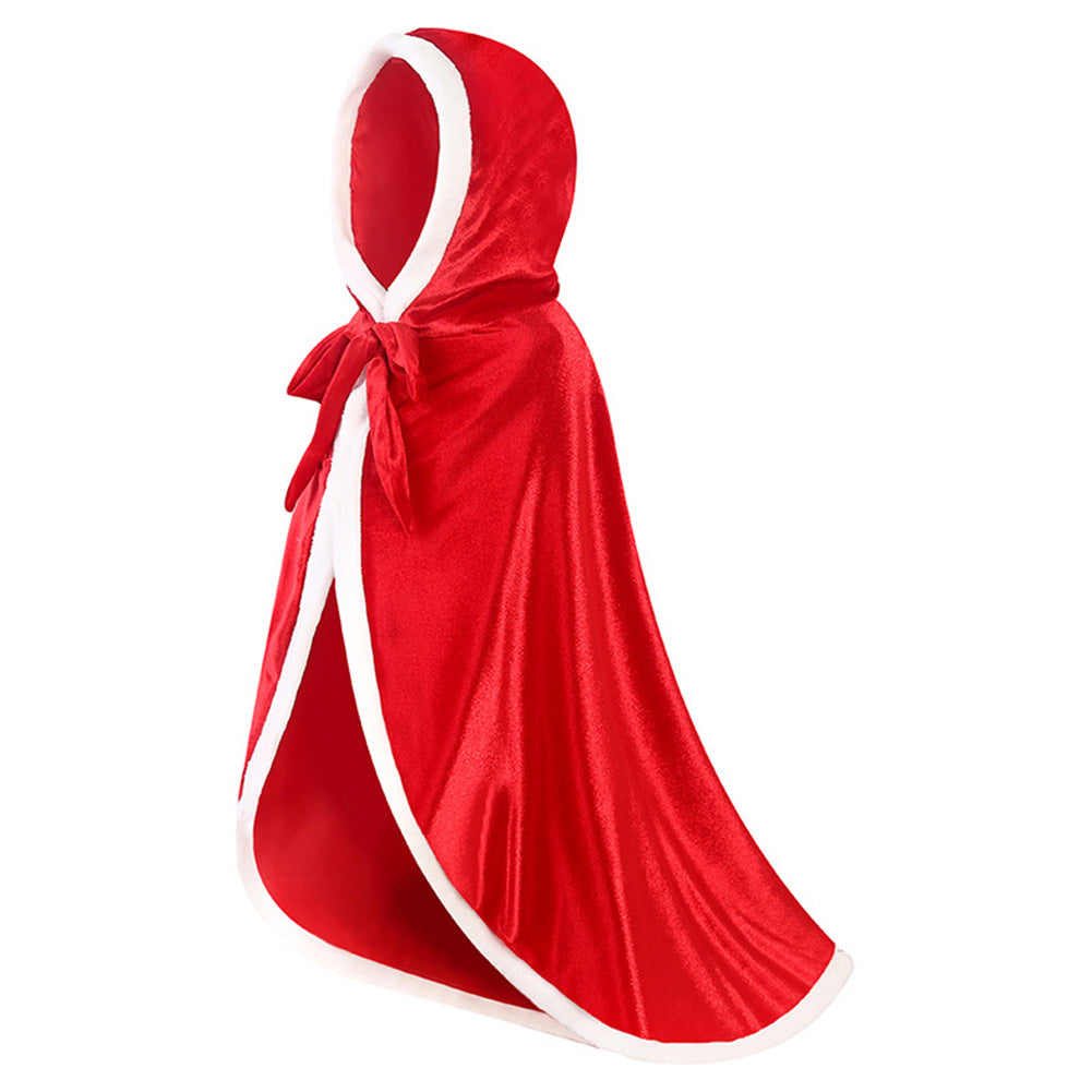 Déguisement Filles Rouge Cape de Princesse Cape à Capuche Costume d'hiver