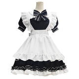 Déguisement Maid Cosplay Noir et Blanc Costume Halloween Carnaval