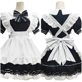 Déguisement Maid Cosplay Noir et Blanc Costume Halloween Carnaval