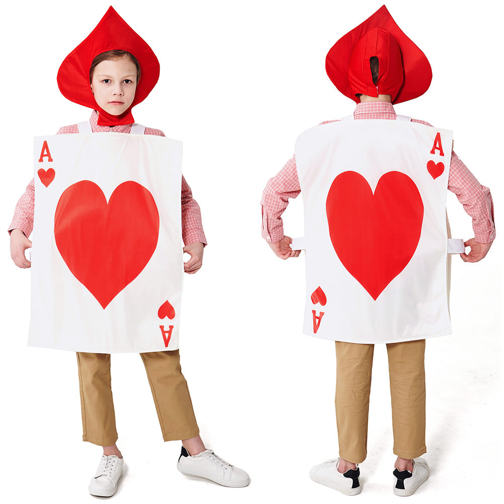 Déguisement Enfant Poker Kingdom Red Heart Poker Drôle Costume Halloween