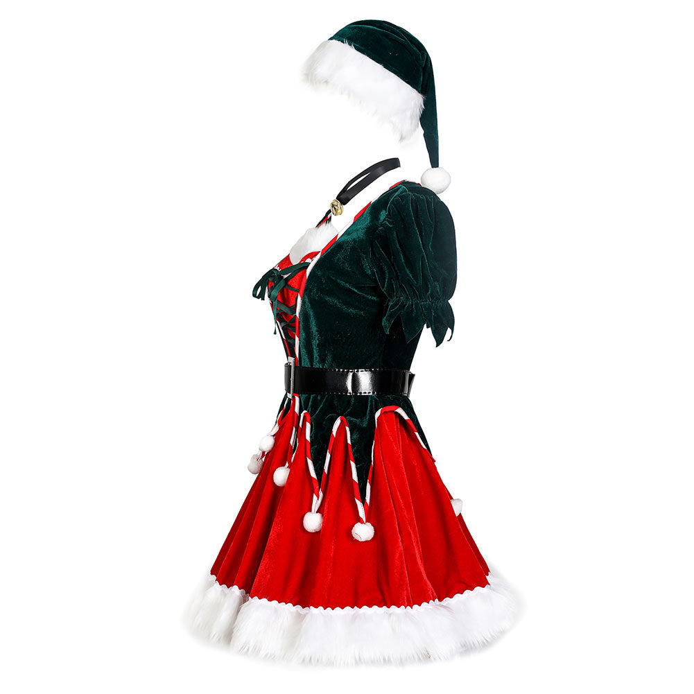 Déguisement Adulte Père Noël Femme Robe Sexy Costume