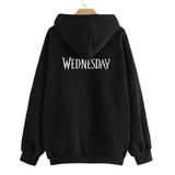 Déguisement Wednesday Addams Sweat-shirt  à Capuche Imprimé Costume